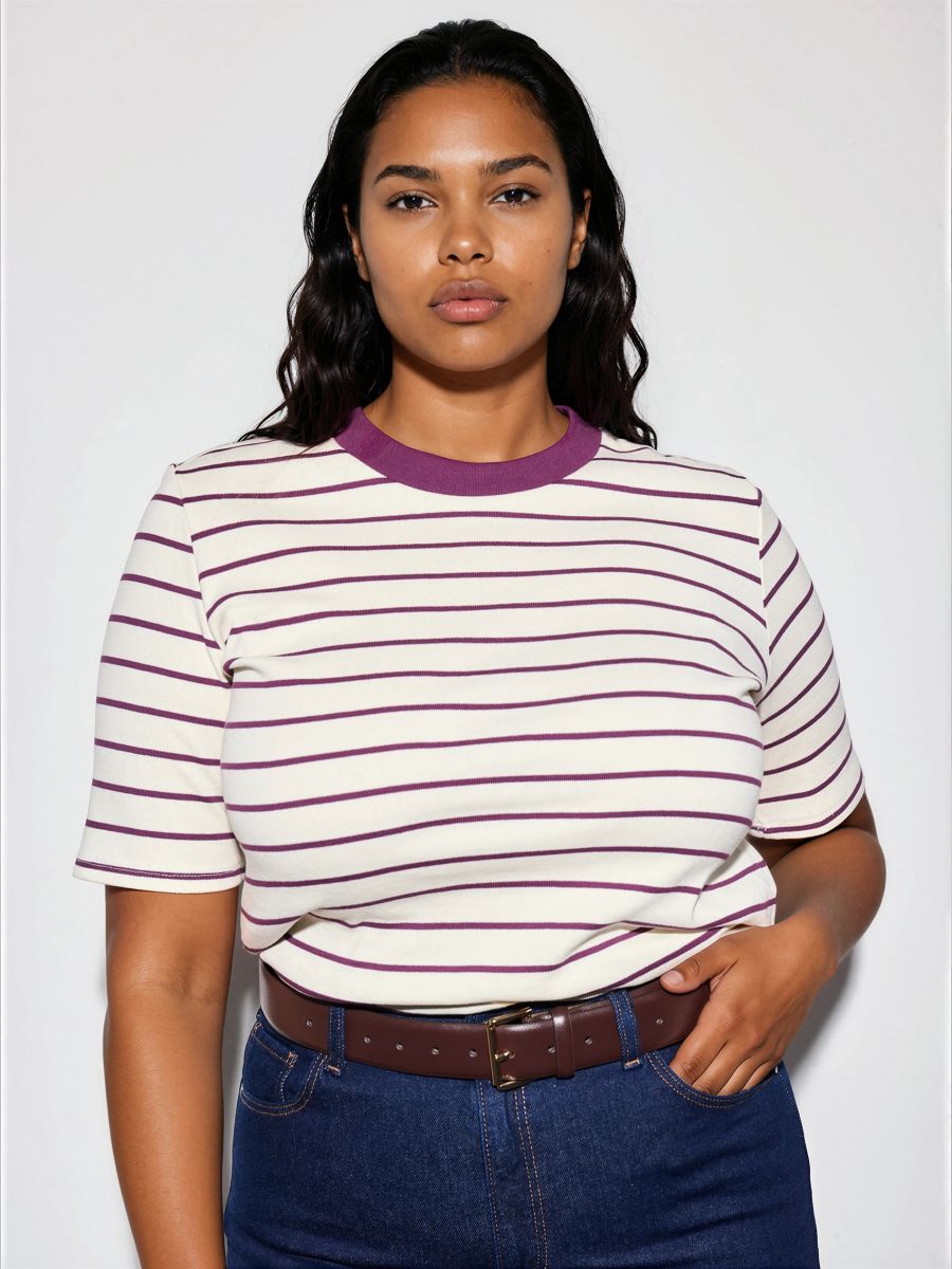 Bawełniany t-shirt w paski