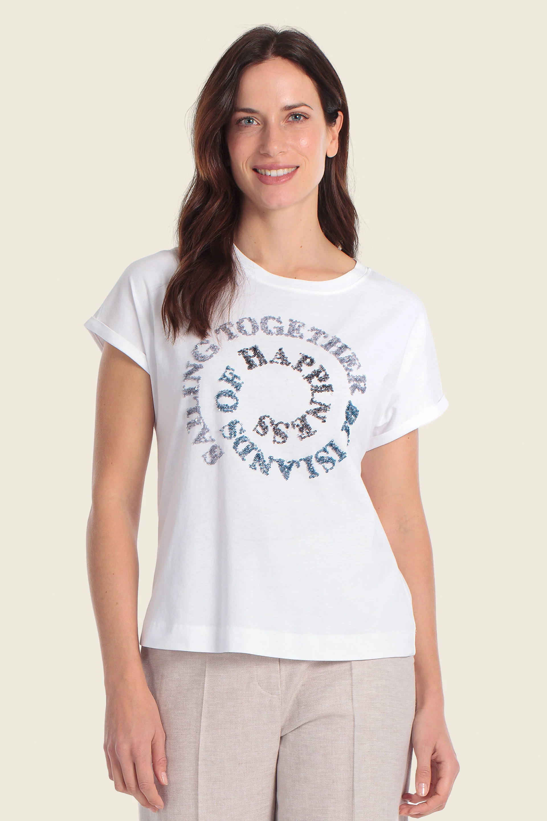 Bedrucktes T-Shirt mit Schriftzugdesign