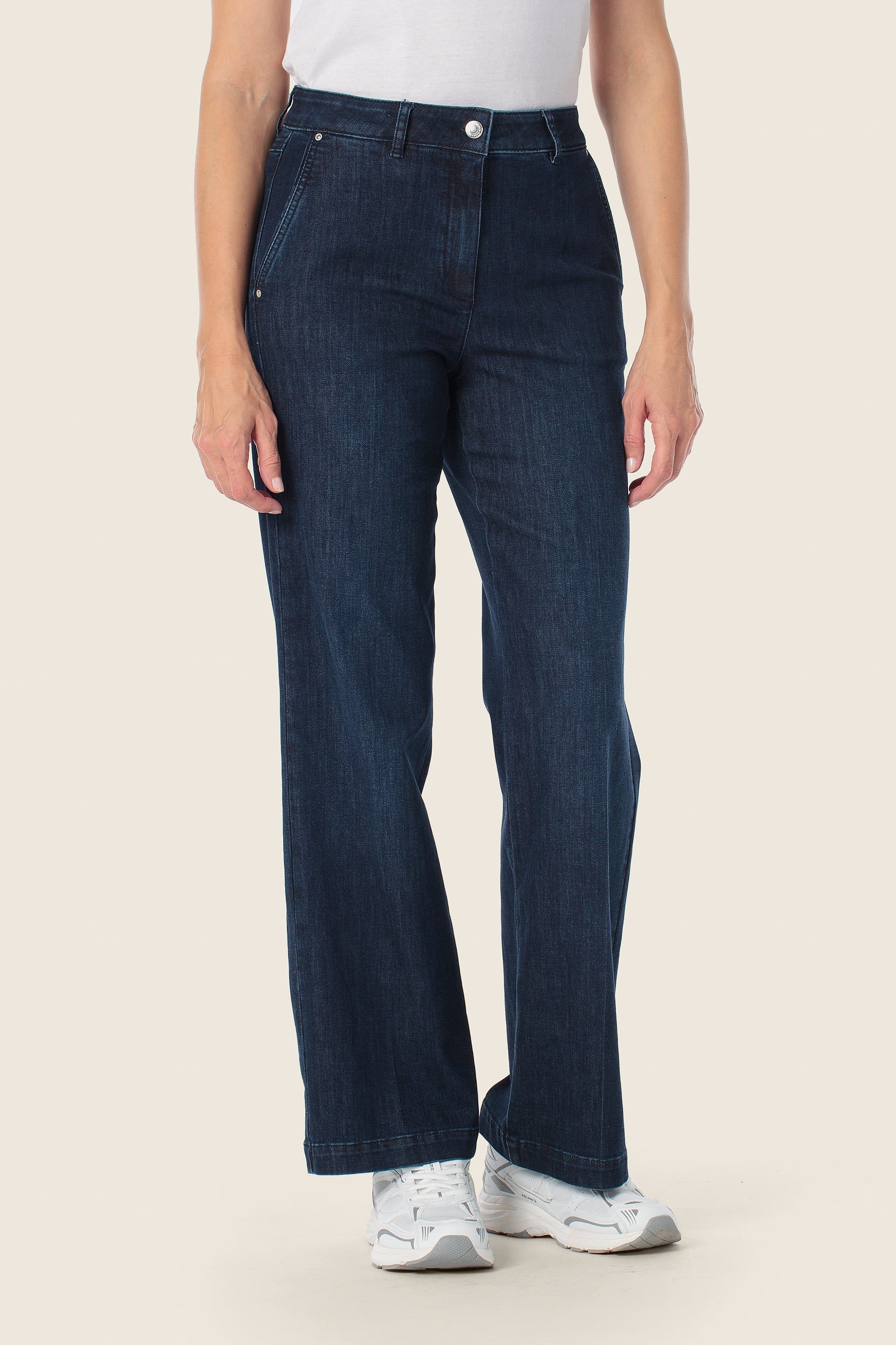 Wide Leg Jeans aus Baumwolle