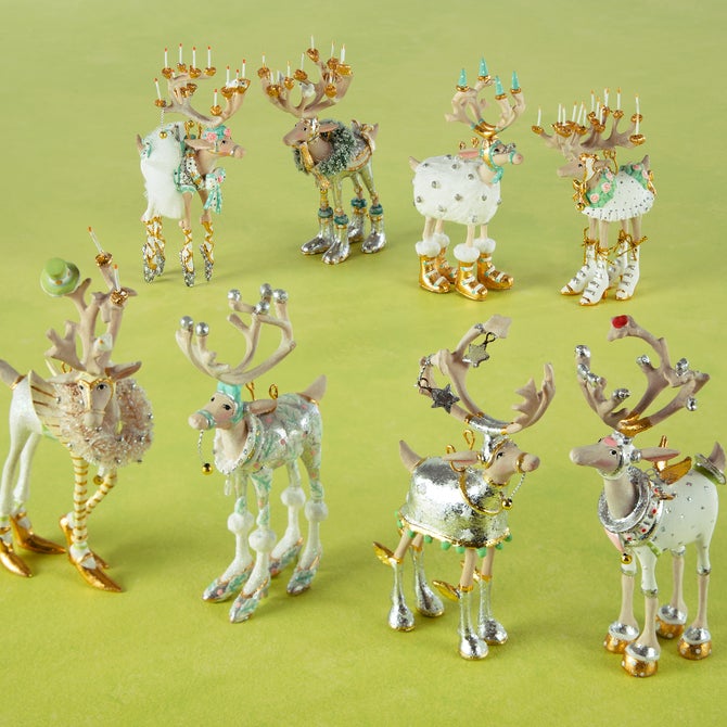 Patience Brewster Moonbeam Reindeer Mini Ornaments Set