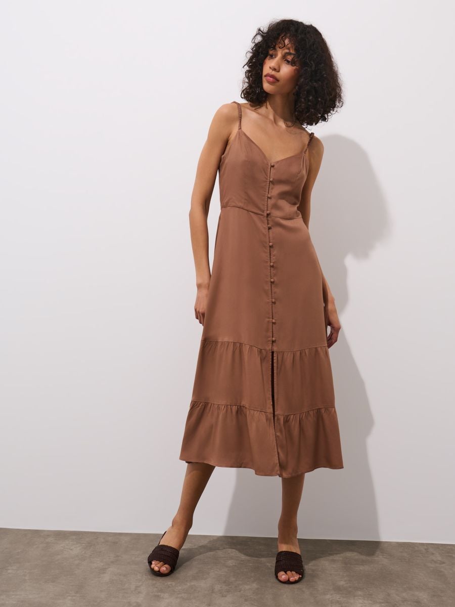 Sukienka midi z wiskozy