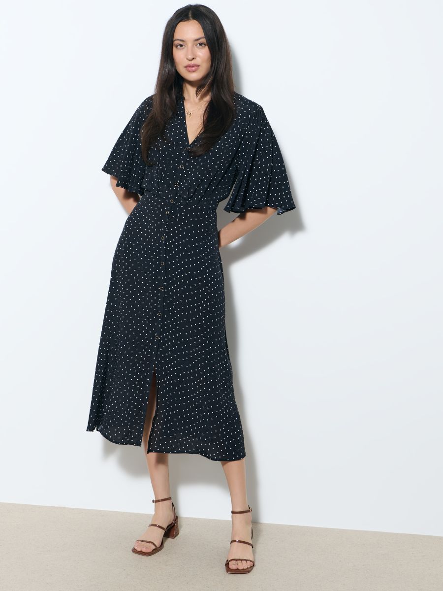 Sukienka midi w groszki