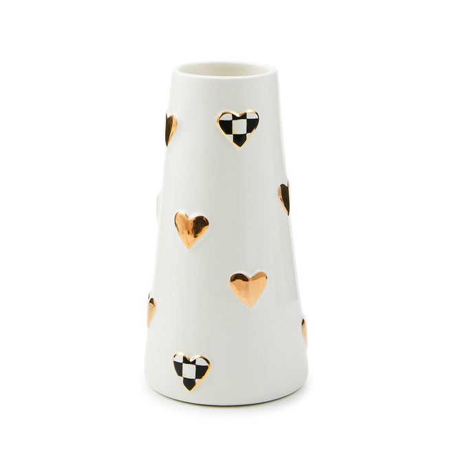 Courtly Check Short Heart Vase