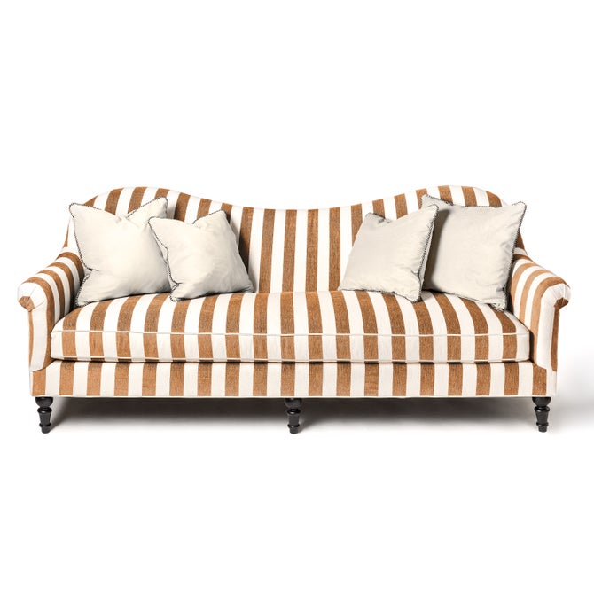 Marquee Brown Stripe Chenille Sofa