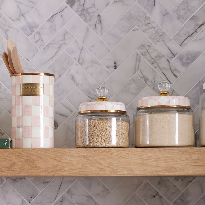 Rosy Check Small Kitchen Canister