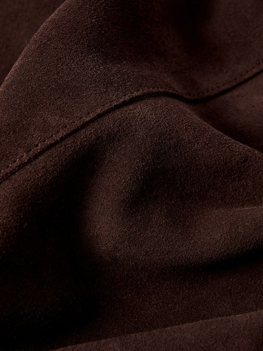 Skórzana ciemnobrązowa torebka