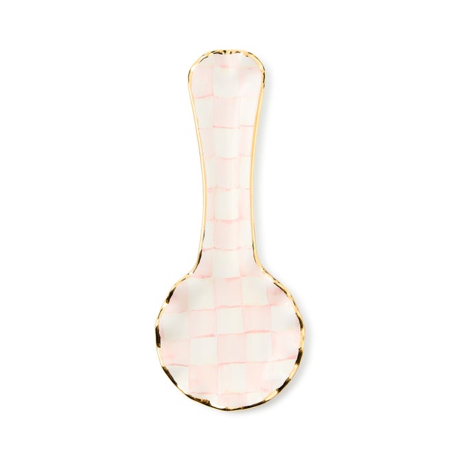 Rosy Check Ceramic Spoon Rest