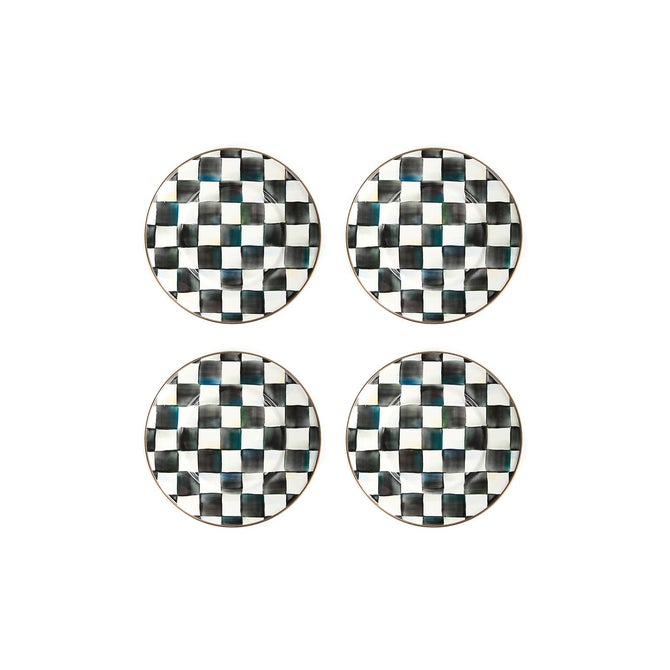 Courtly Check Salad Plates, Set of 4