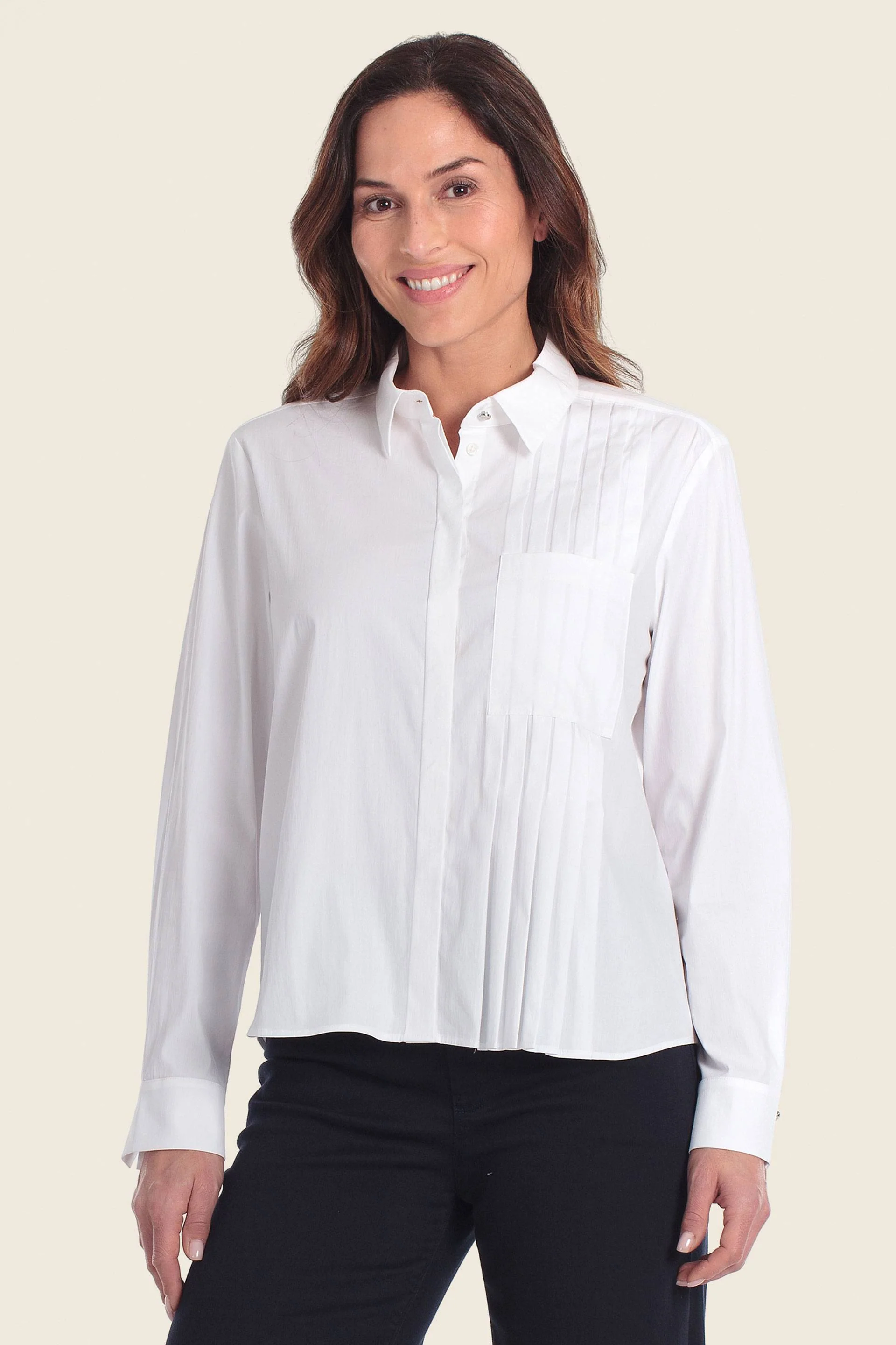 Elegante Bluse mit besonderem Plissee-Detail