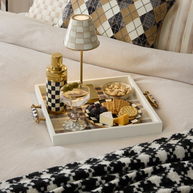 Mocha Tartan Serving Tray