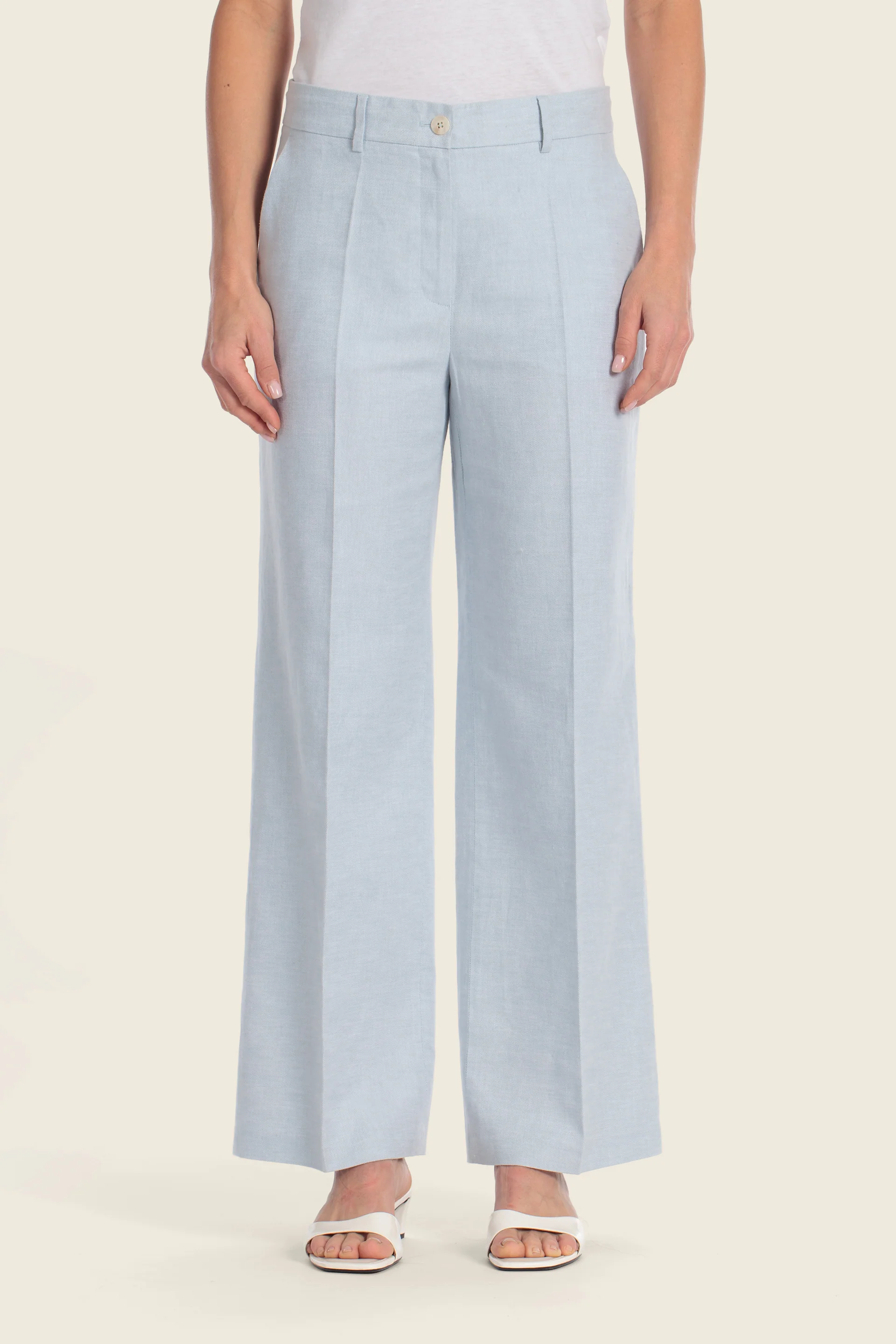 Chino-Hose aus Leinen-Baumwolle