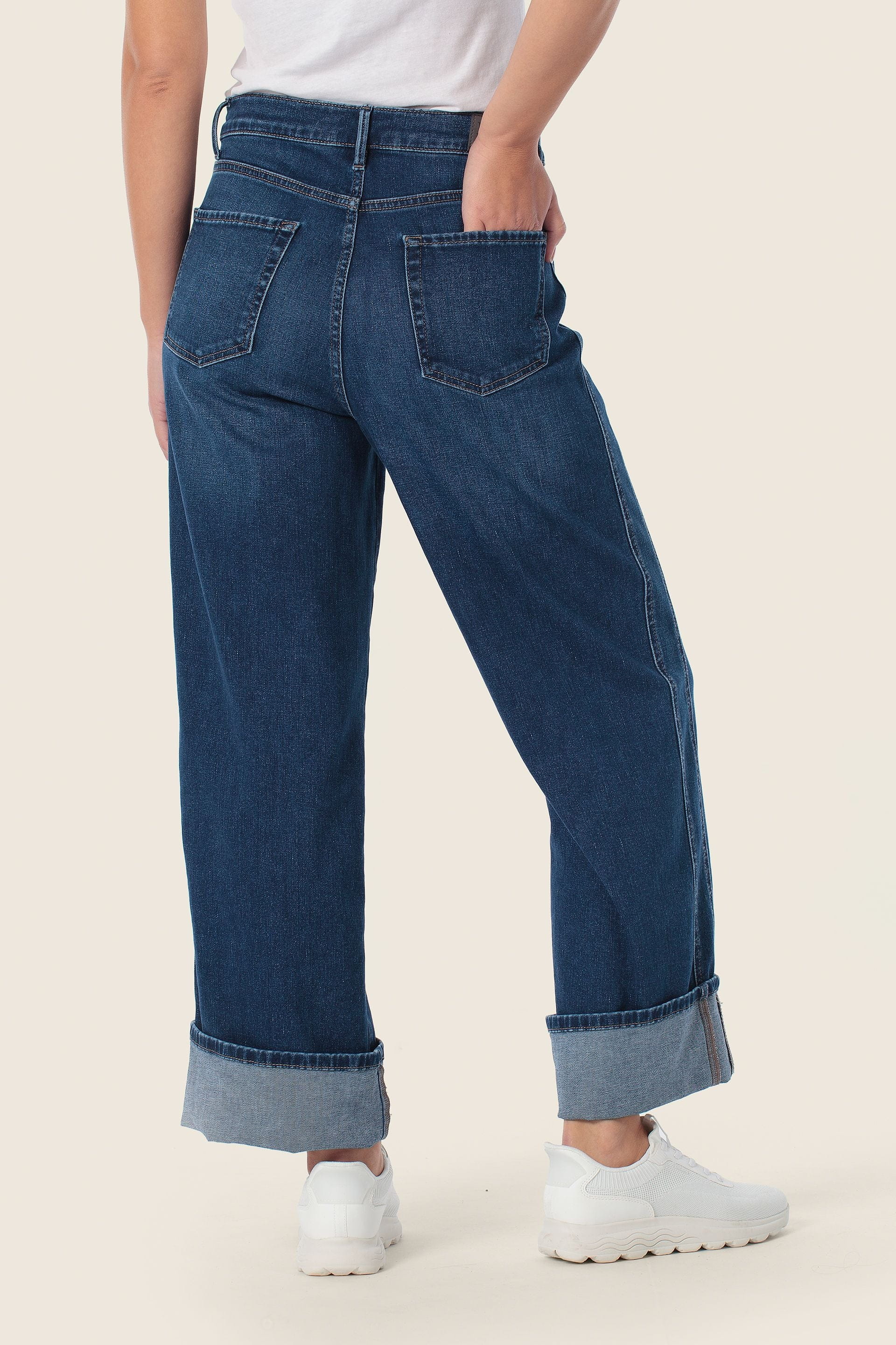 Wide Leg Jeans weiche Waschung