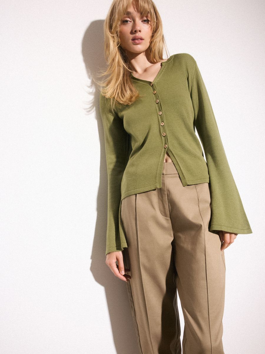 Kardigan z bawełny bambusowej