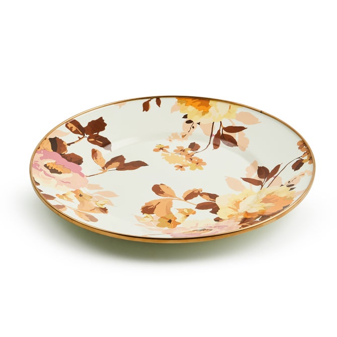 Wild Rose White Dinner Plate