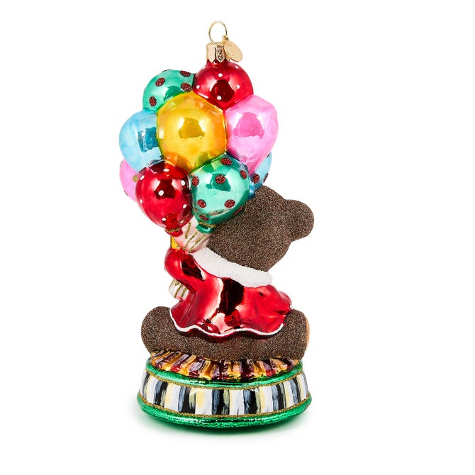 Baby's 1st Balloon Bear Glass Ornament