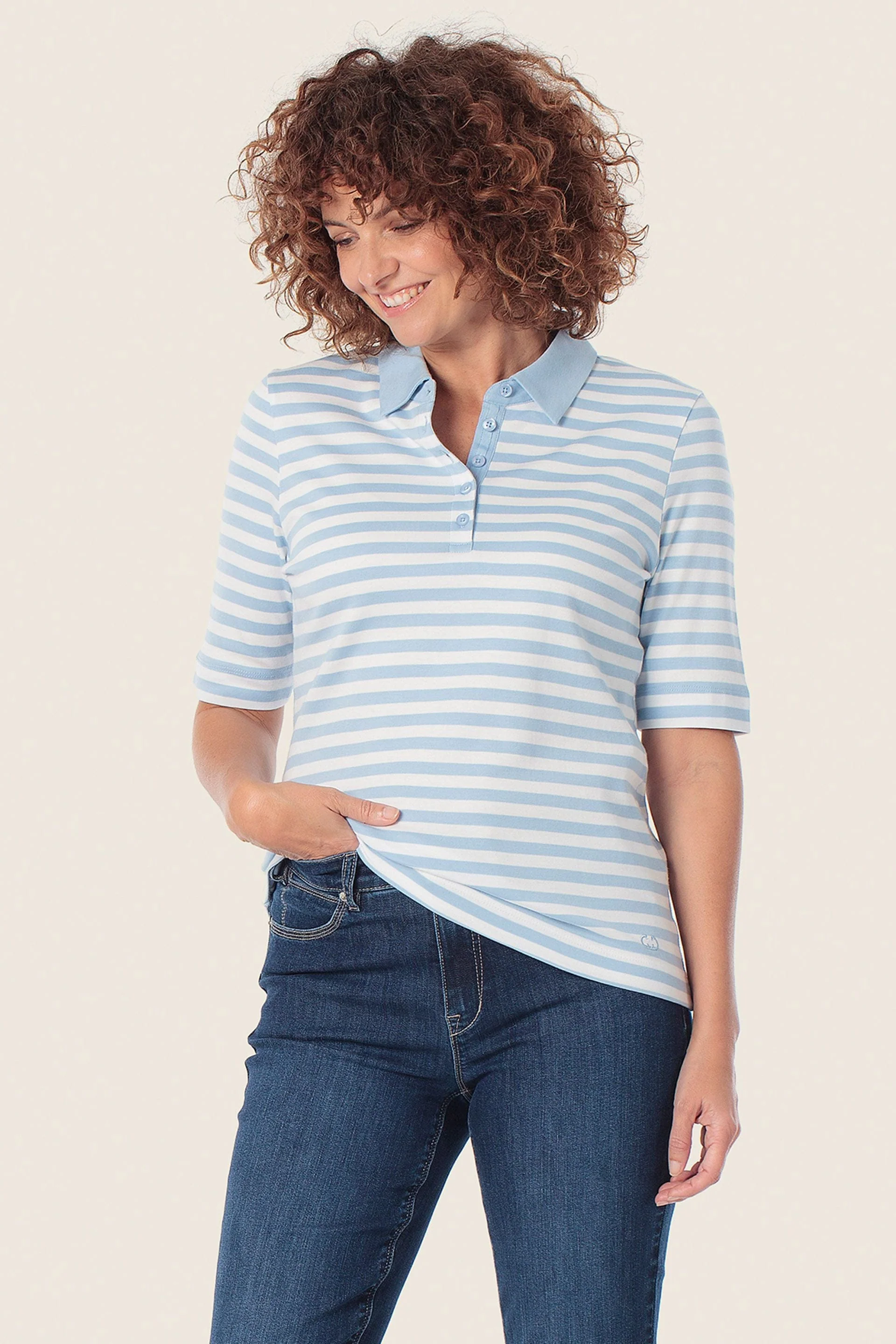 Gestreiftes Poloshirt