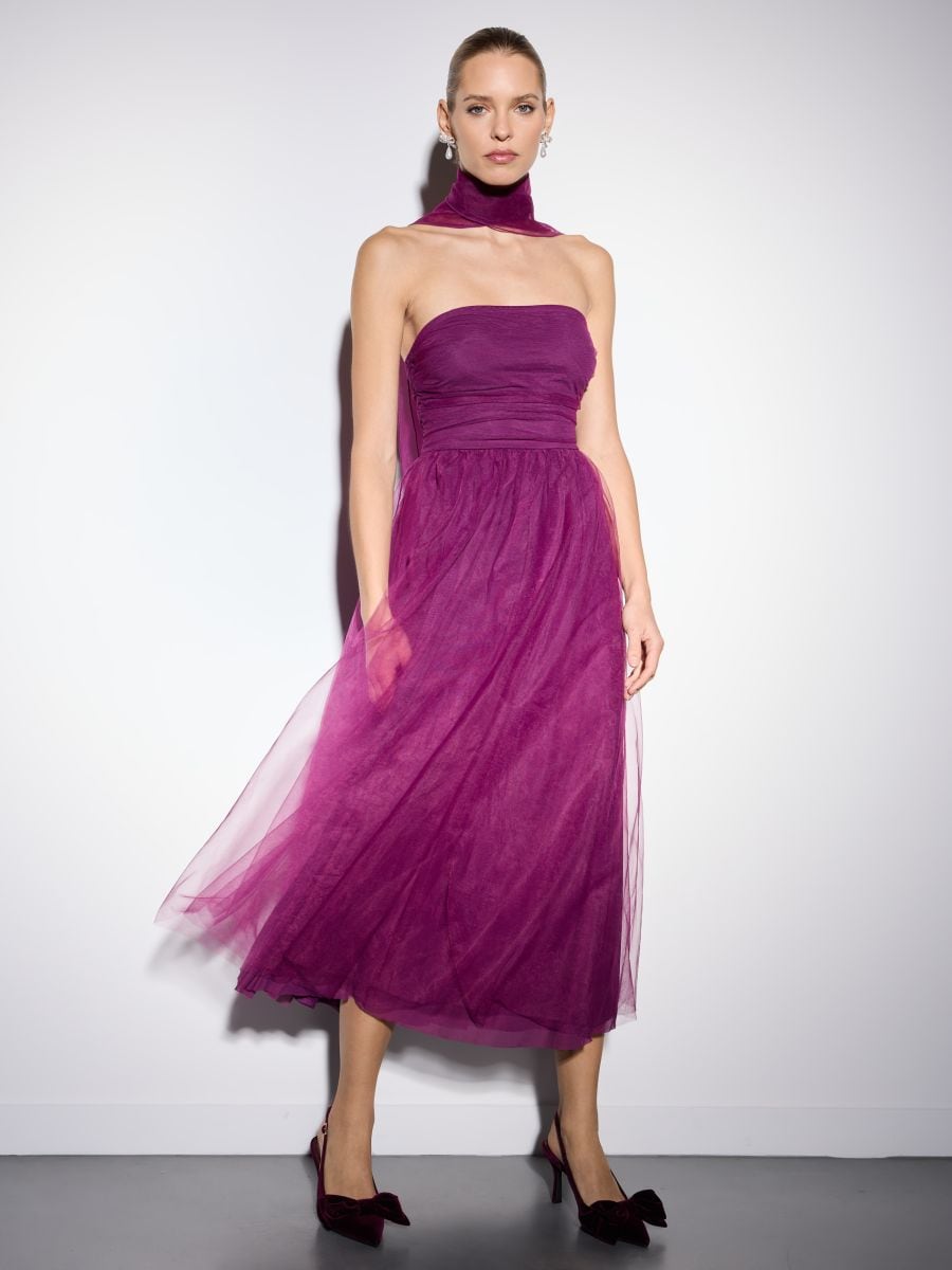 Sukienka maxi z szalem