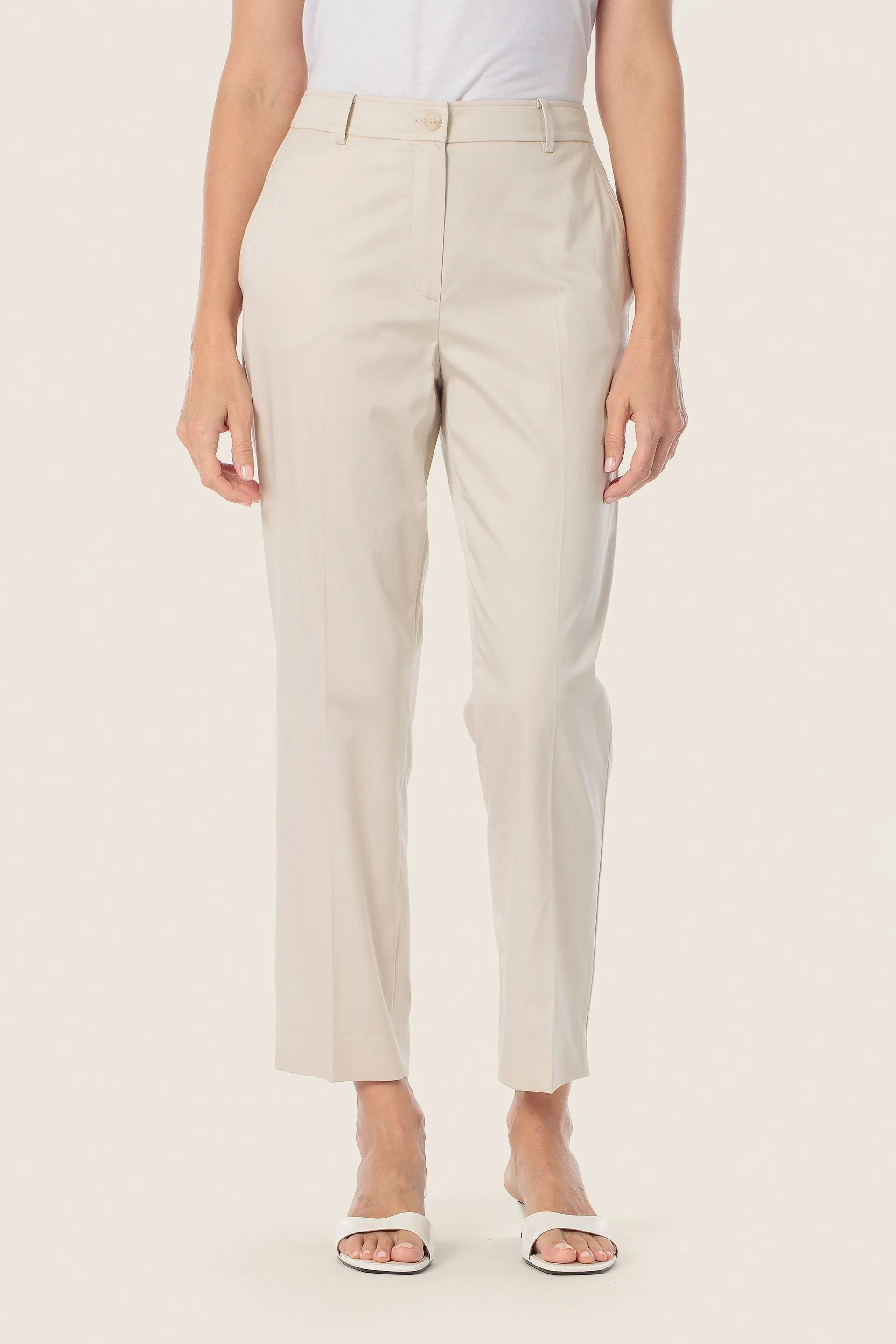 Schmale Chino Hose aus Baumwolle