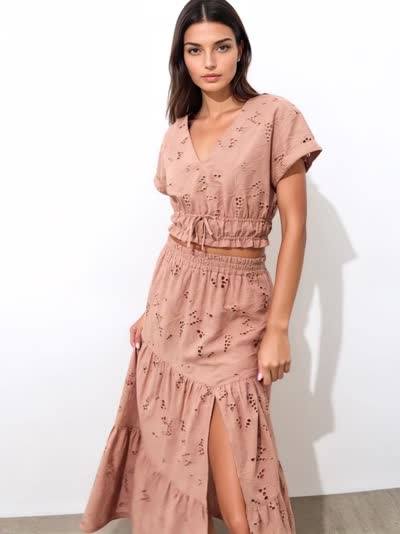 Krótka bawełniana bluzka