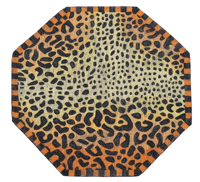 Cheetah 6' Octagon Indoor/Outdoor Rug