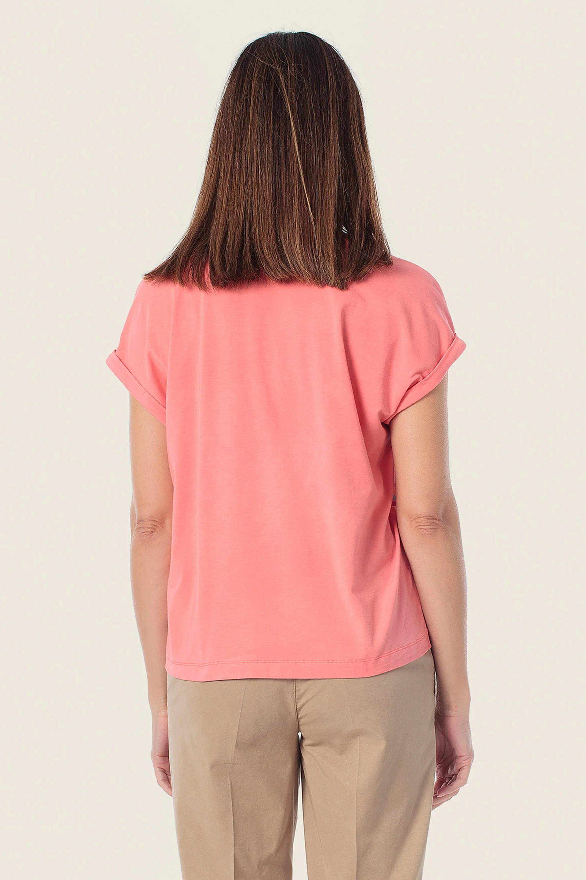 Bedrucktes T-Shirt mit geometrischem Vorderteil