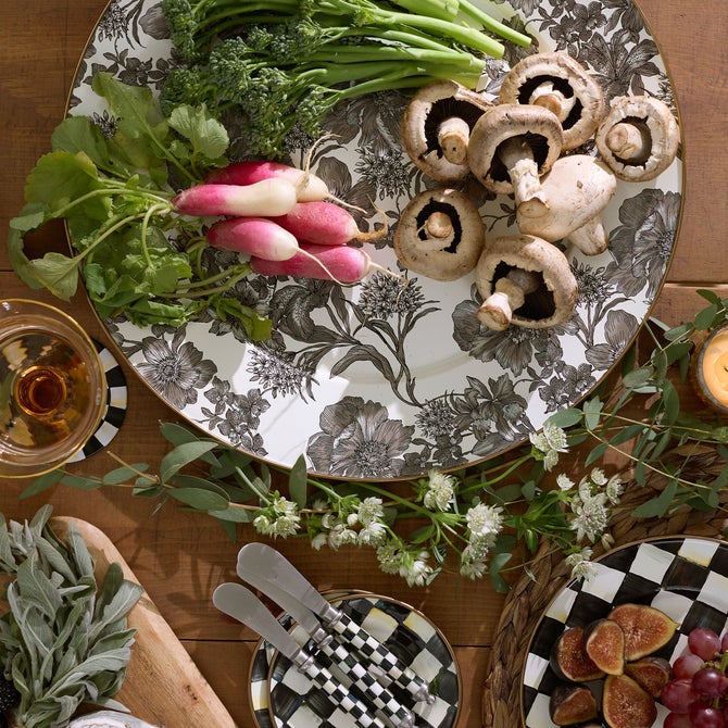 Sterling English Garden Enamel Serving Platter