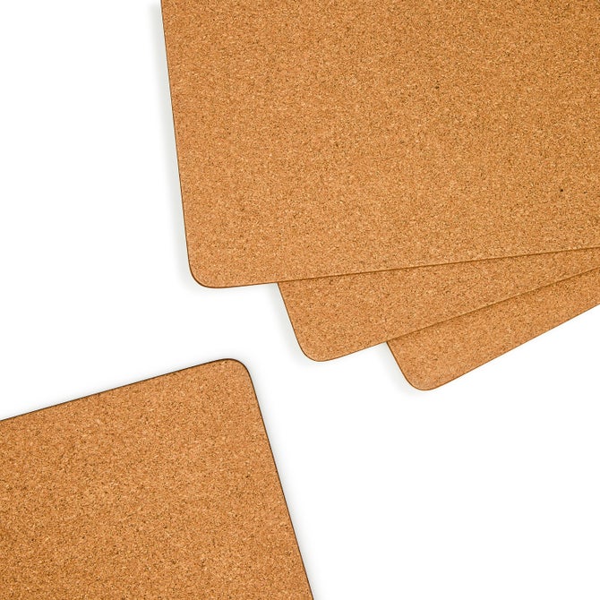 Sterling Check Cork Back Placemats, Set of 4