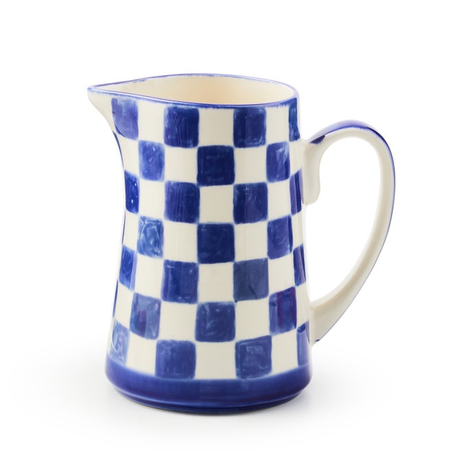 Indigo Check Pitcher