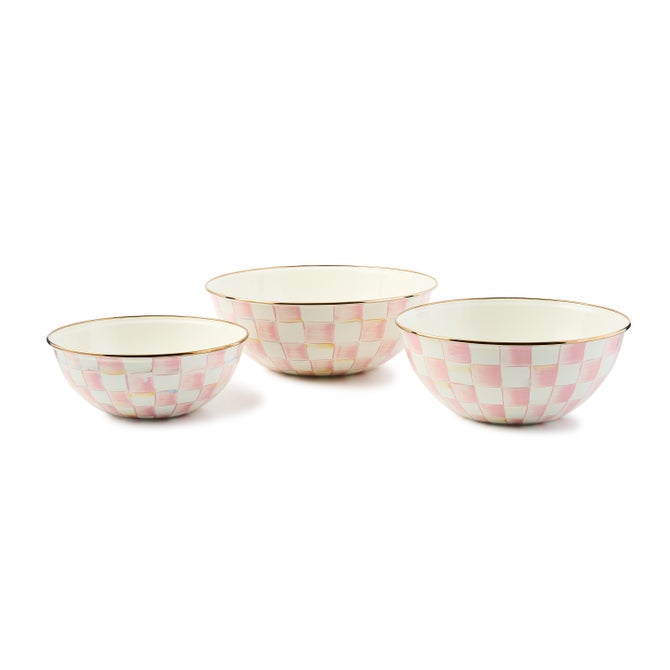 Sterling Check Mixing Bowls, Set of 3