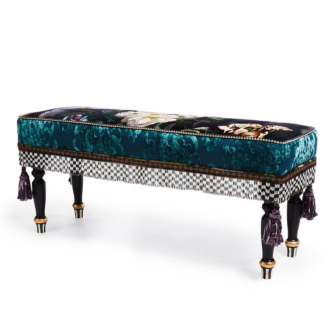 Moonlight Garden Floral Scuttlebutt Bench