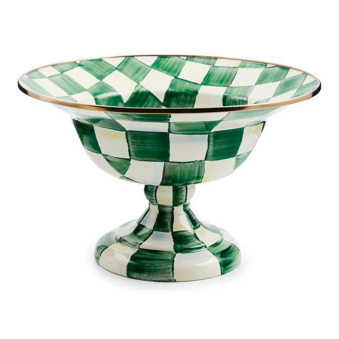 Emerald Check Large Compote