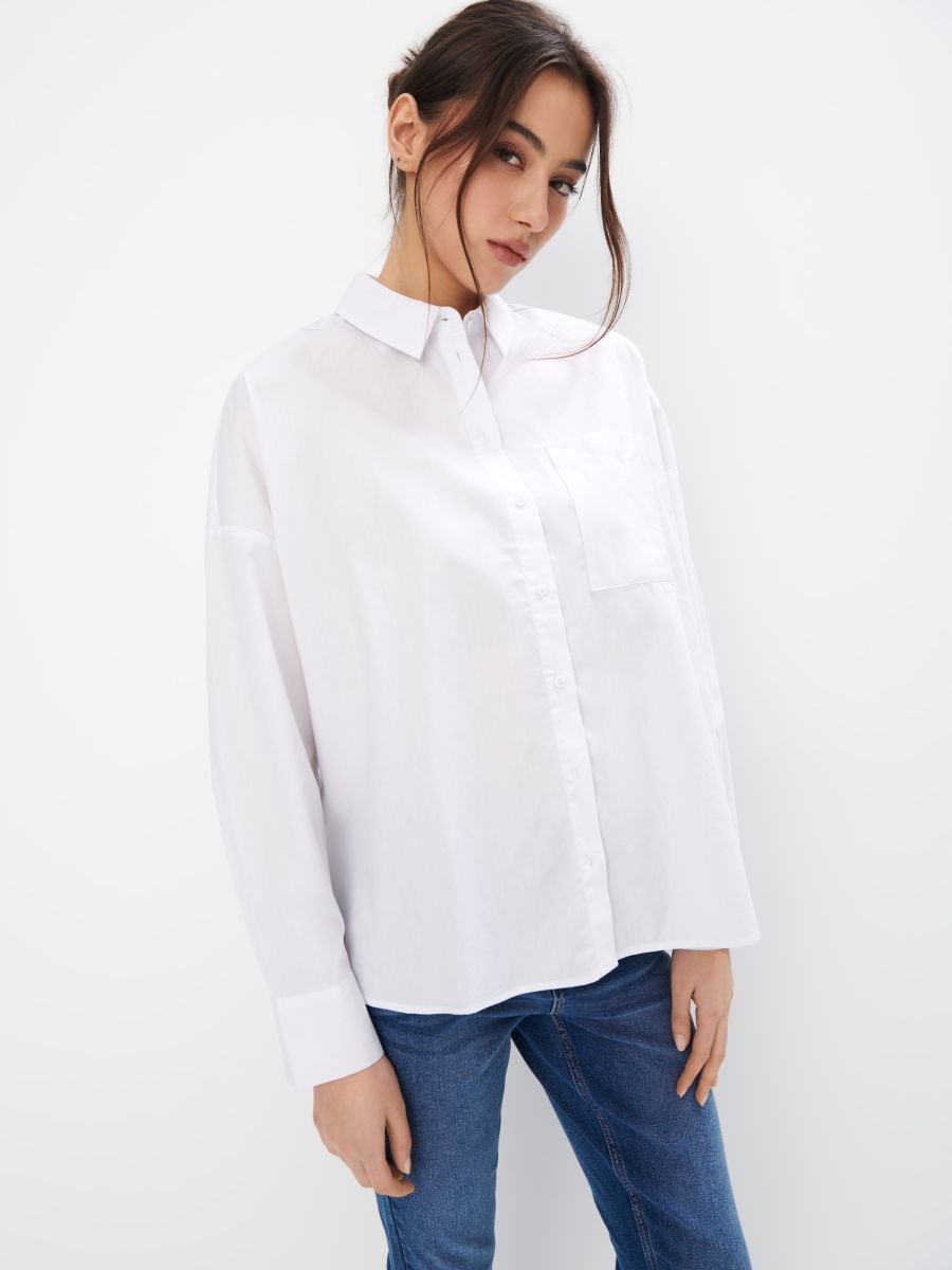 Bawełniana koszula oversize w paski