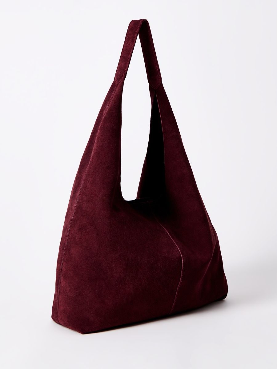 Skórzana ciemnobrązowa torebka