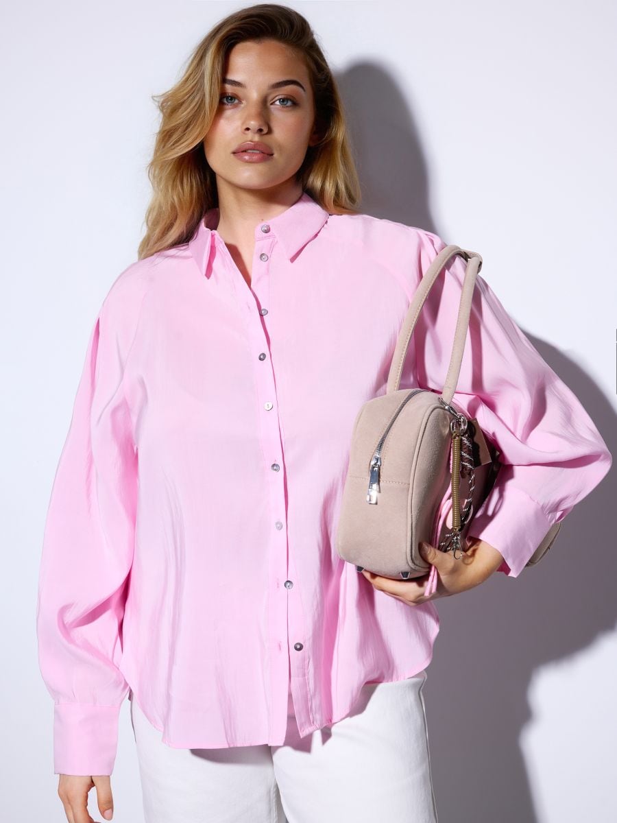 Różowa koszula z modalem