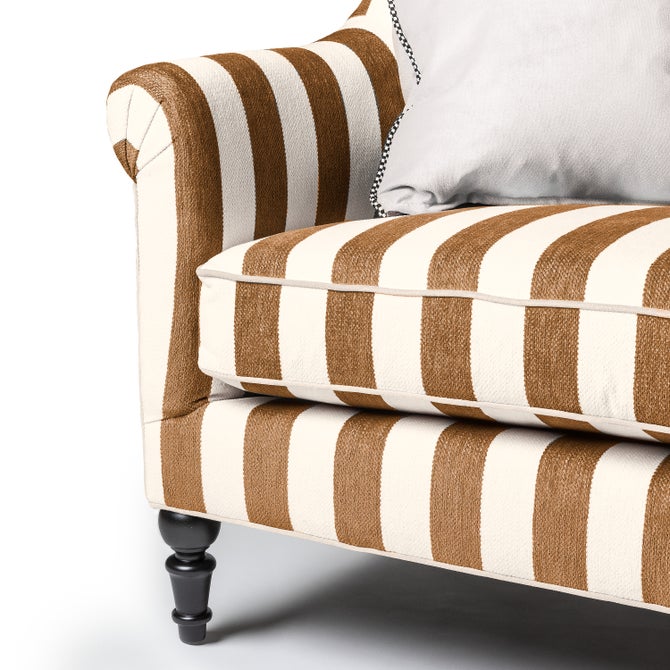 Marquee Brown Stripe Chenille Sofa