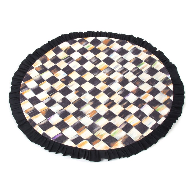 Mocha Check Round Placemat