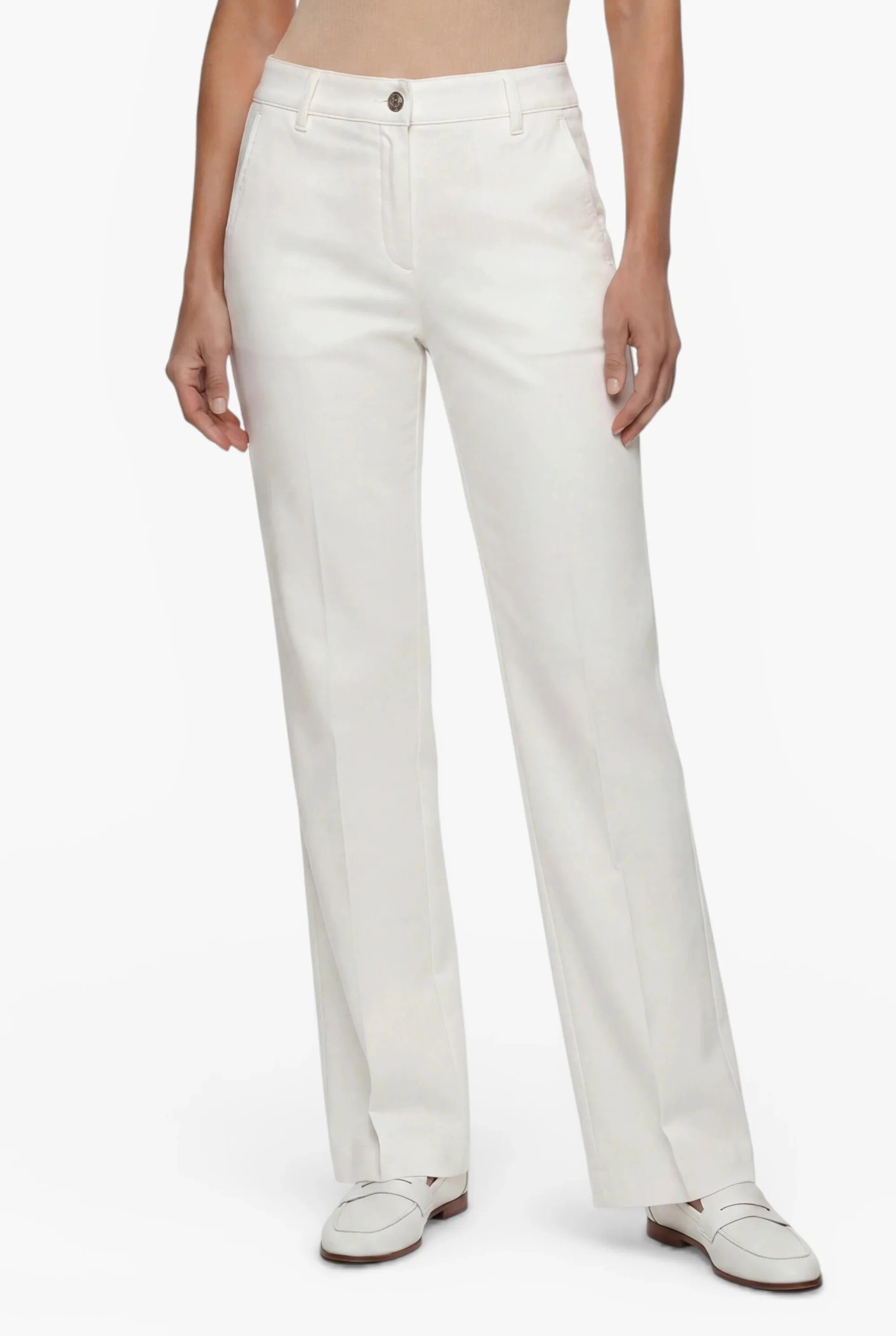 Chino-Hose mit geradem Bein und Stretchanteil
