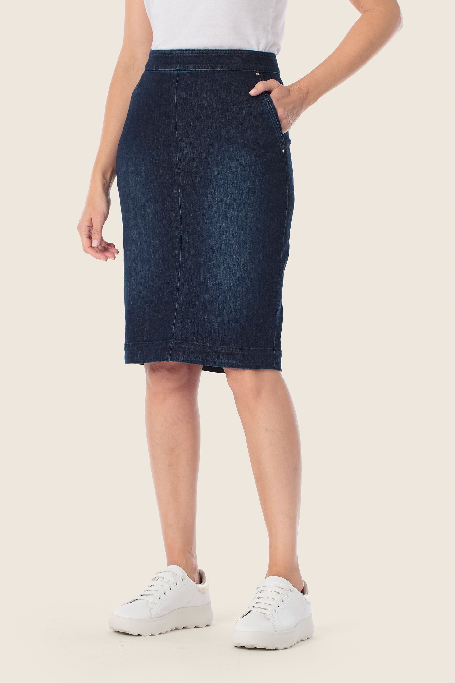 Denimrock mit Taschen