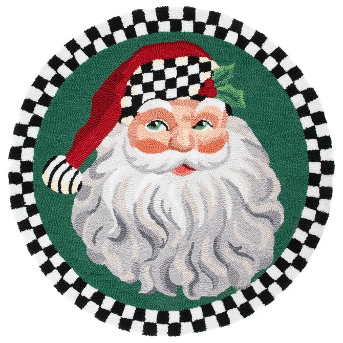Santa 3' Round Rug