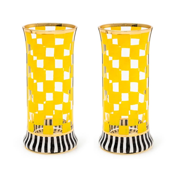 Carnival Yellow Highball Glass, Set of 2