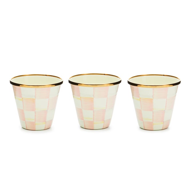 Rosy Check Herb Pots, Set of 3