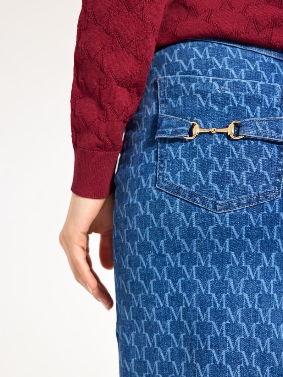 Jeansowa spódnica midi