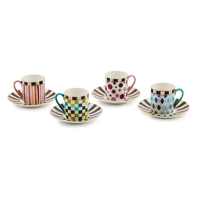 Sweetheart Espresso Cup & Saucer, Set of 4
