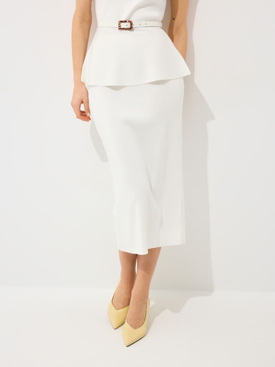 Gładka spódnica midi