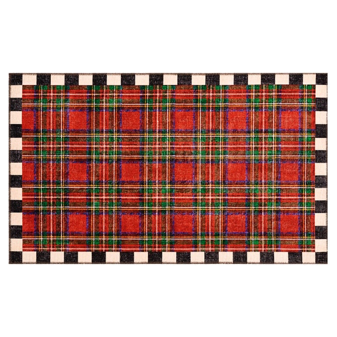 Royal Stewart Tartan Red 3' x 5' Washable Rug