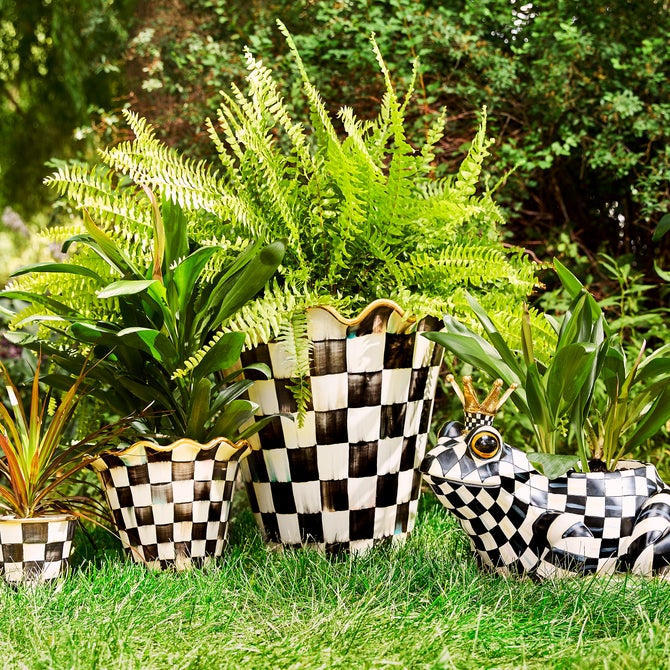 Courtly Check Ceramic Jumbo Garden Pot