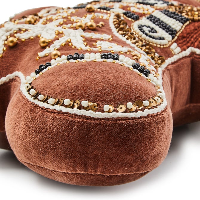 Gingerbread Boy Shaped Throw Pillow