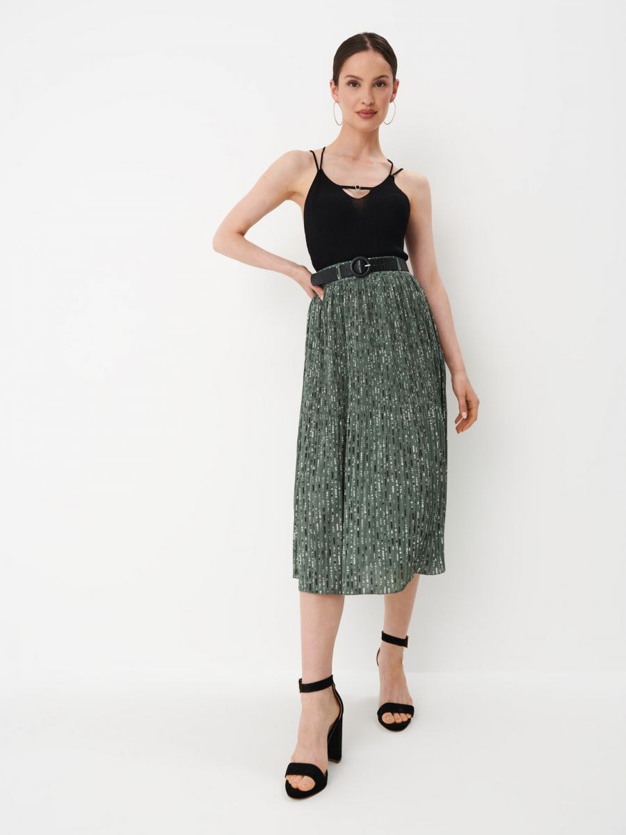 Plisowana spódnica midi