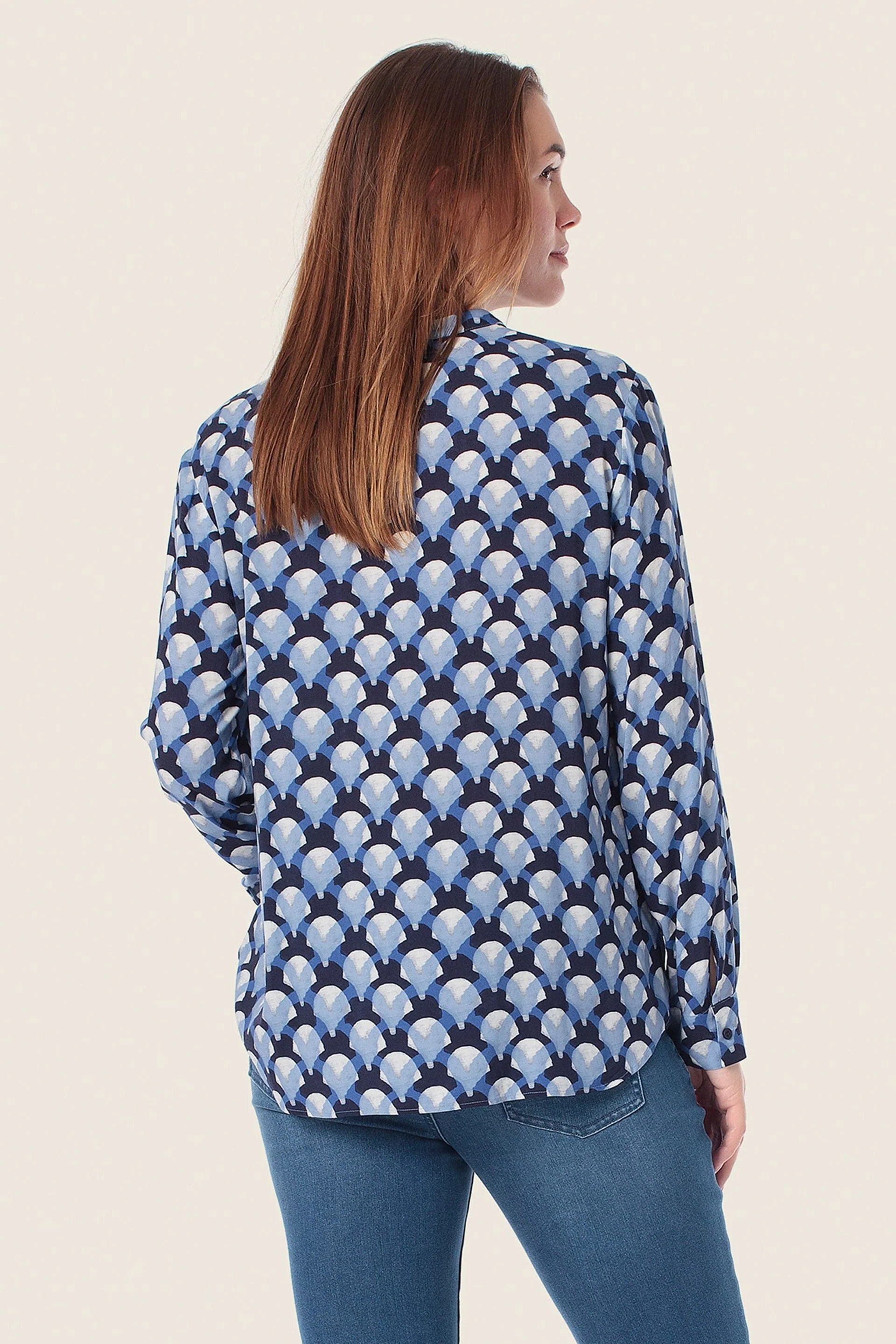Langärmlige Bluse mit Print