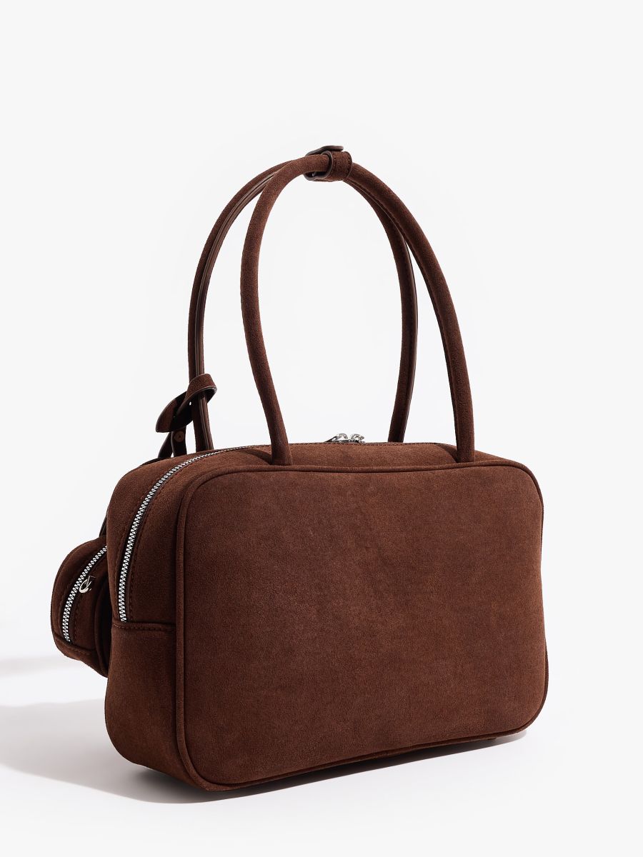 Torebka z kosmetyczką i brelokiem